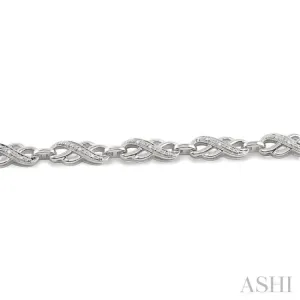 1/20 Ctw Single Cut Diamond Bracelet in Sterling Silver