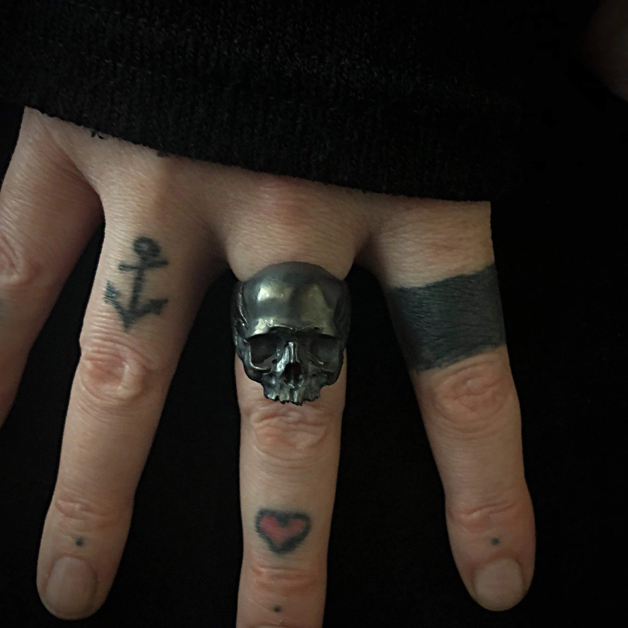 925 Decay Skull Ring