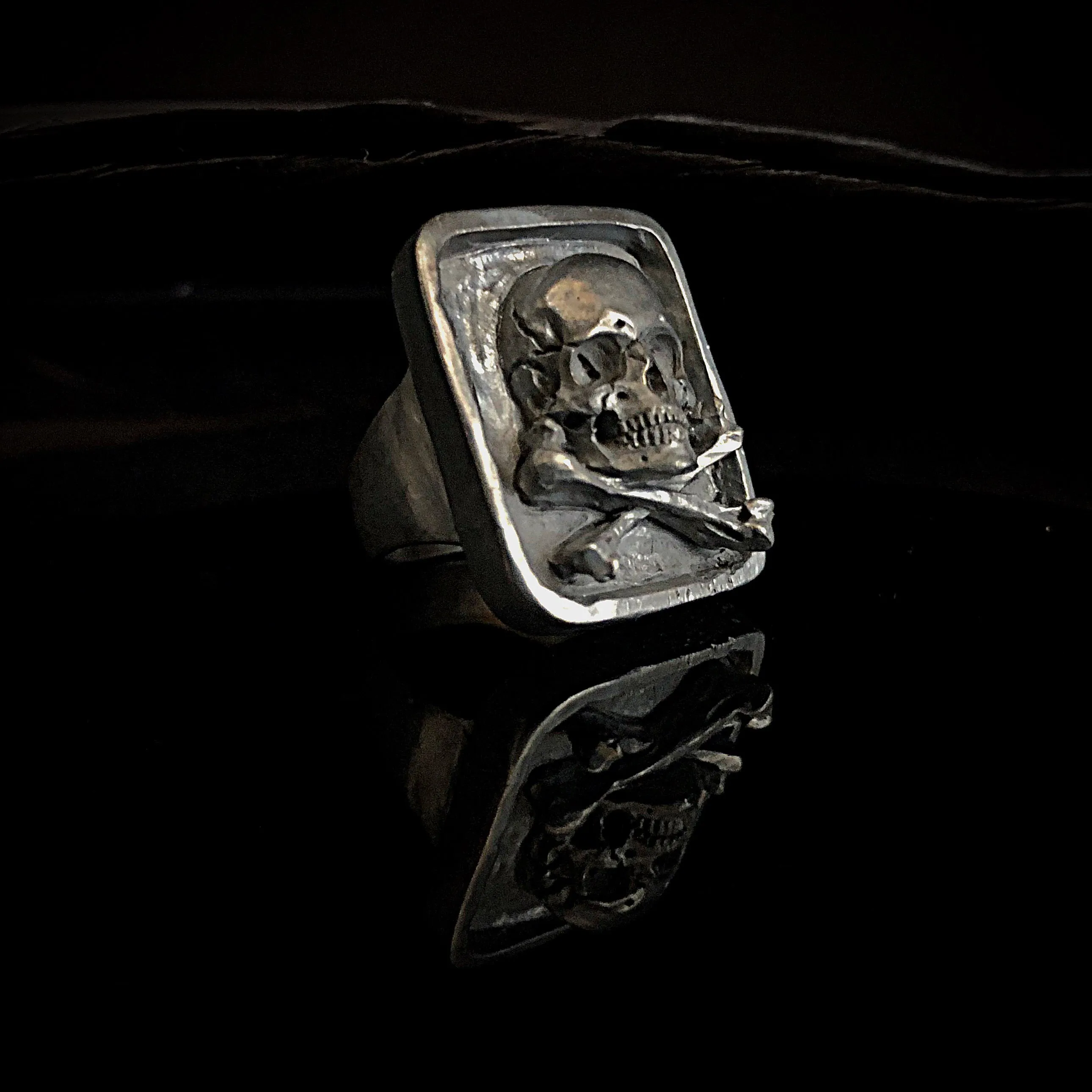 925 Silver Jolly Roger Ring