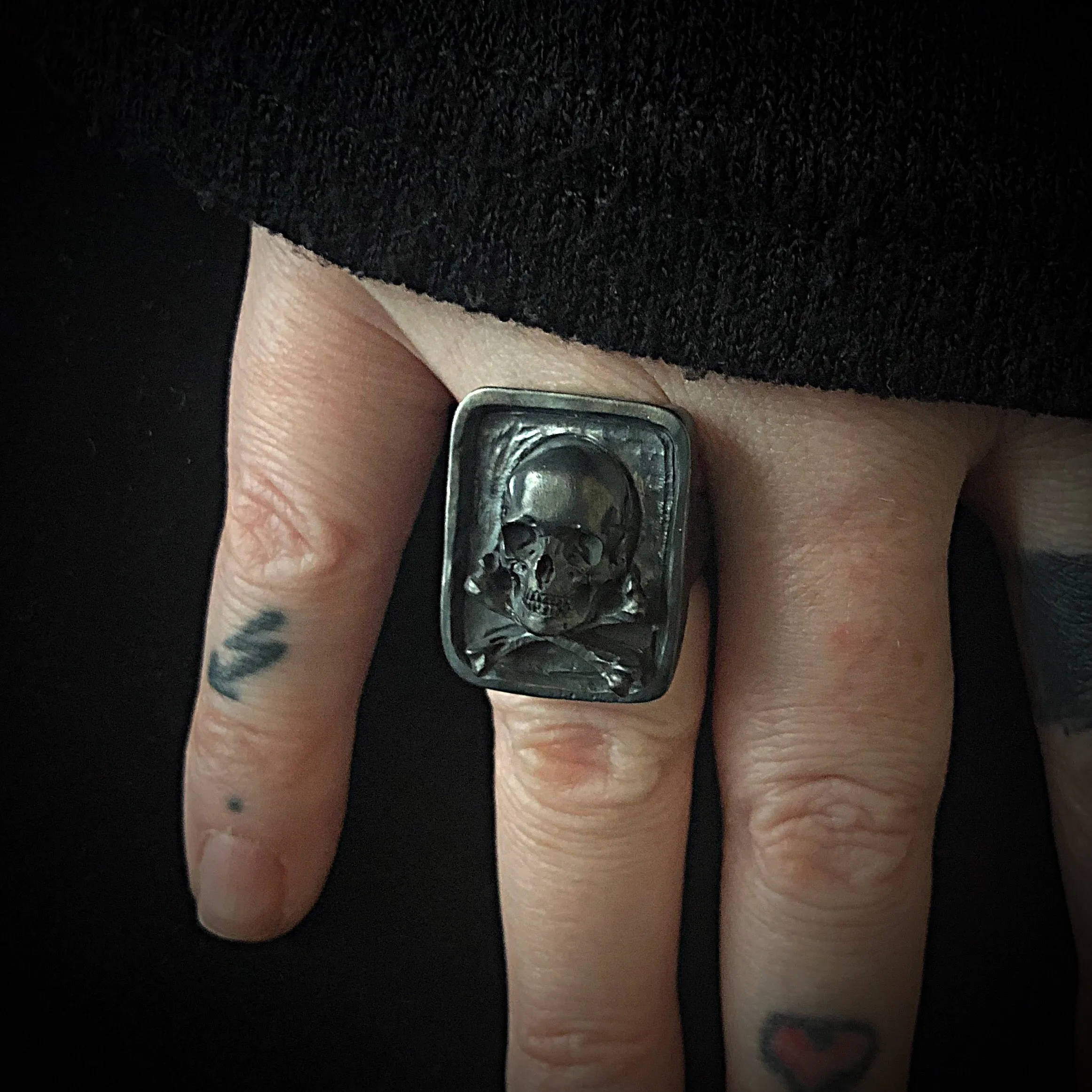 925 Silver Jolly Roger Ring