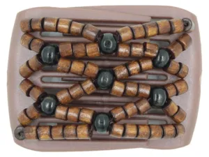 African Butterfly LadyBug Hair Comb - Brown Pearl 36