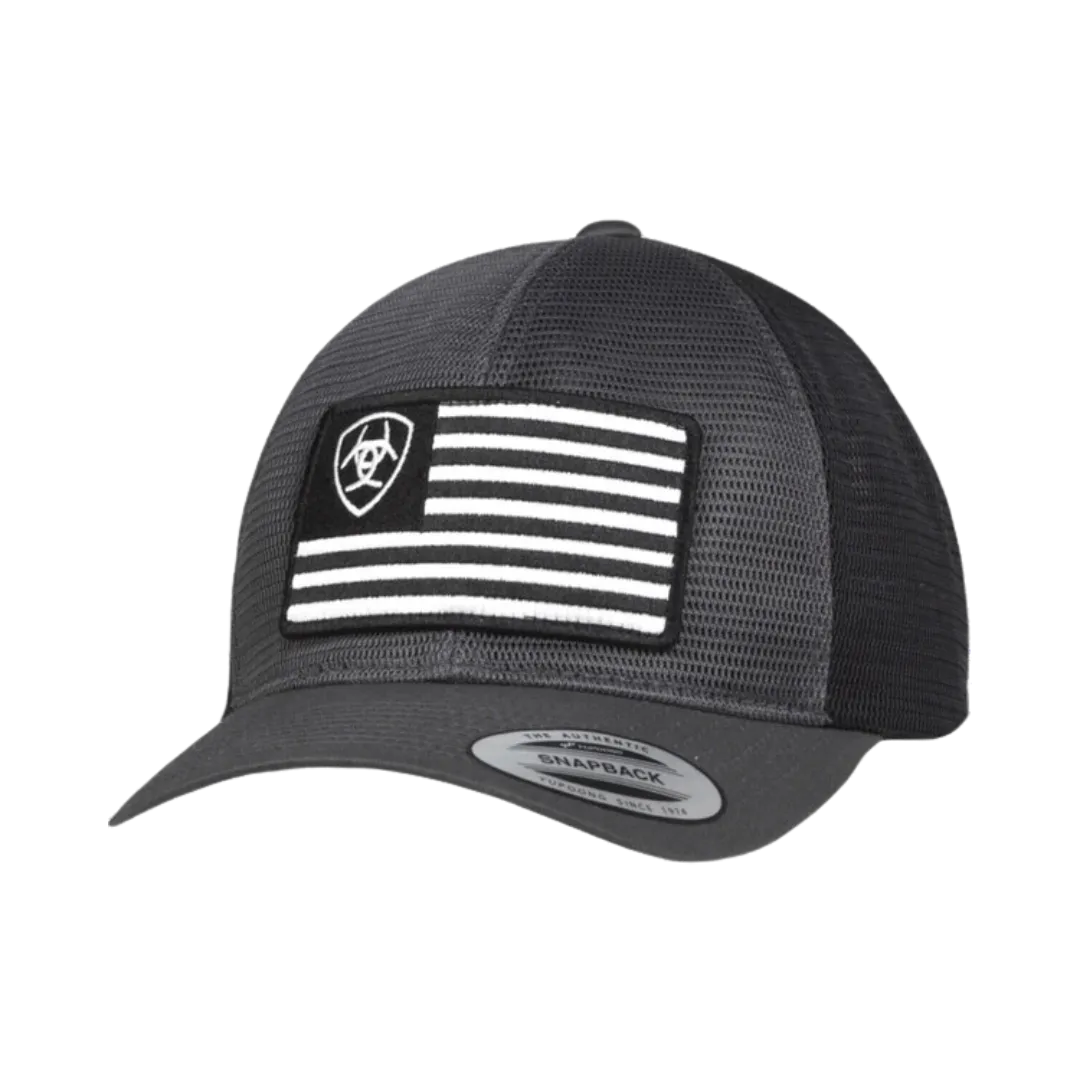 Ariat M&F Charcoal Mesh Shield US Flag Cap