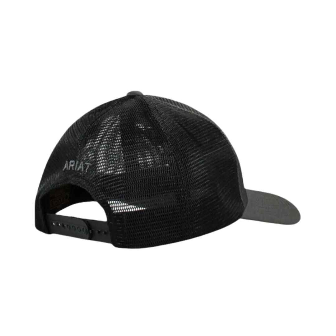 Ariat M&F Charcoal Mesh Shield US Flag Cap