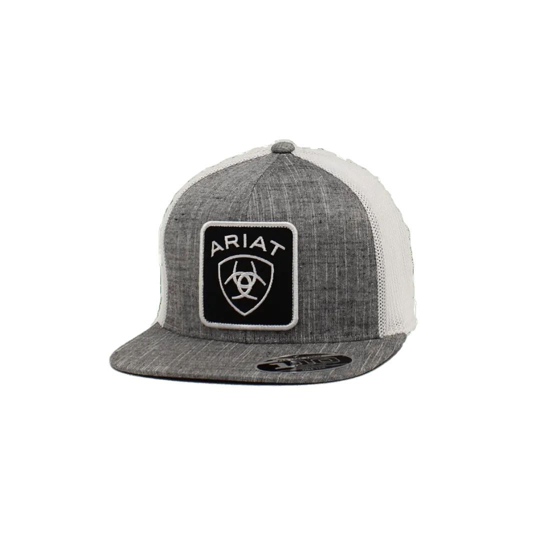 Ariat M&F Grey Large Patch Logo Baseball Cap