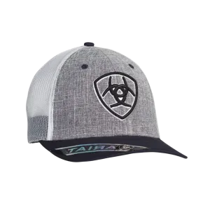 Ariat M&F Grey Mesh Logo Embroidered Cap