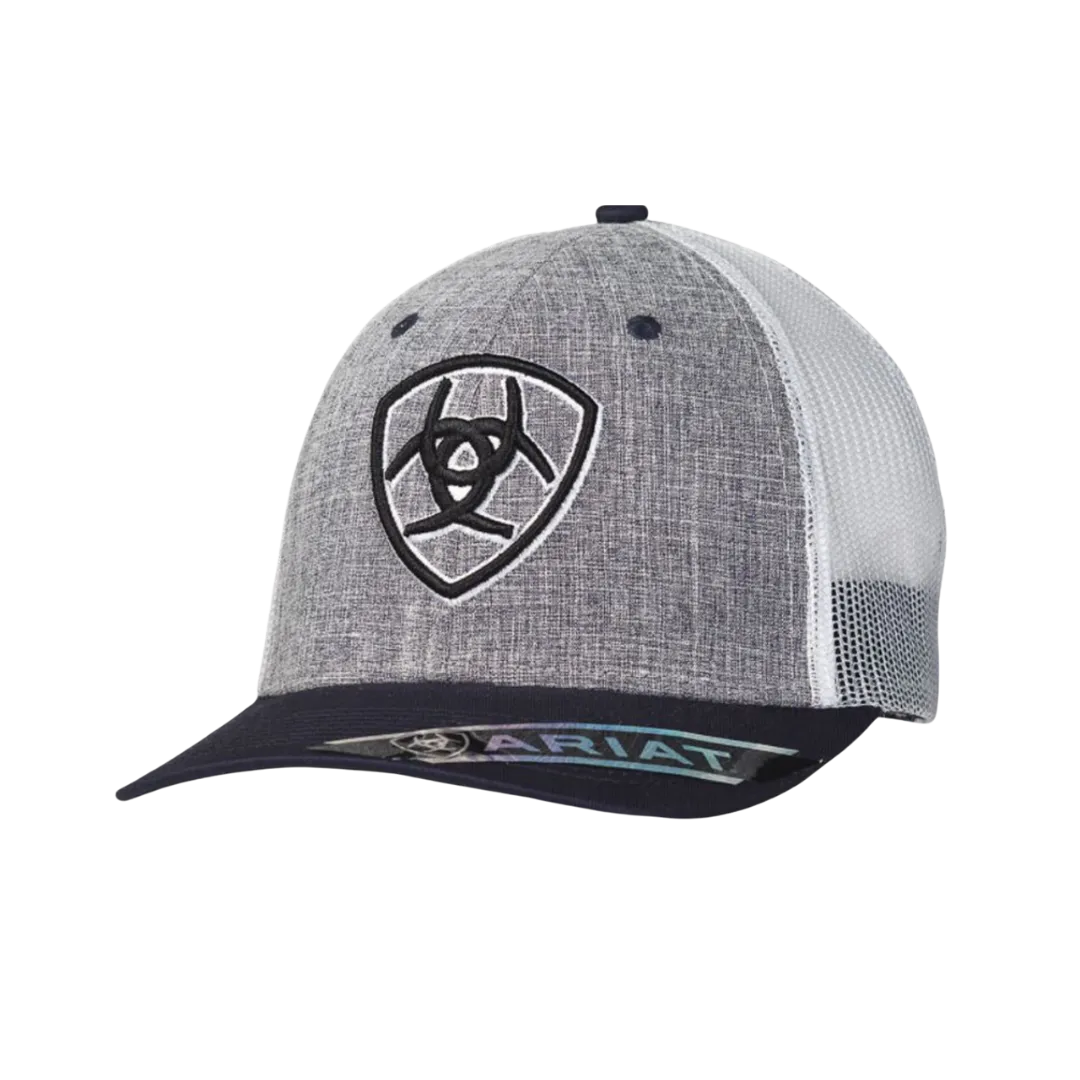 Ariat M&F Grey Mesh Logo Embroidered Cap