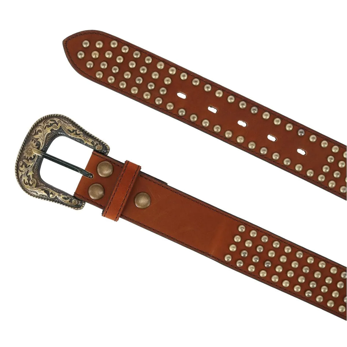 Ariat Women's Gold Studded Western Belt