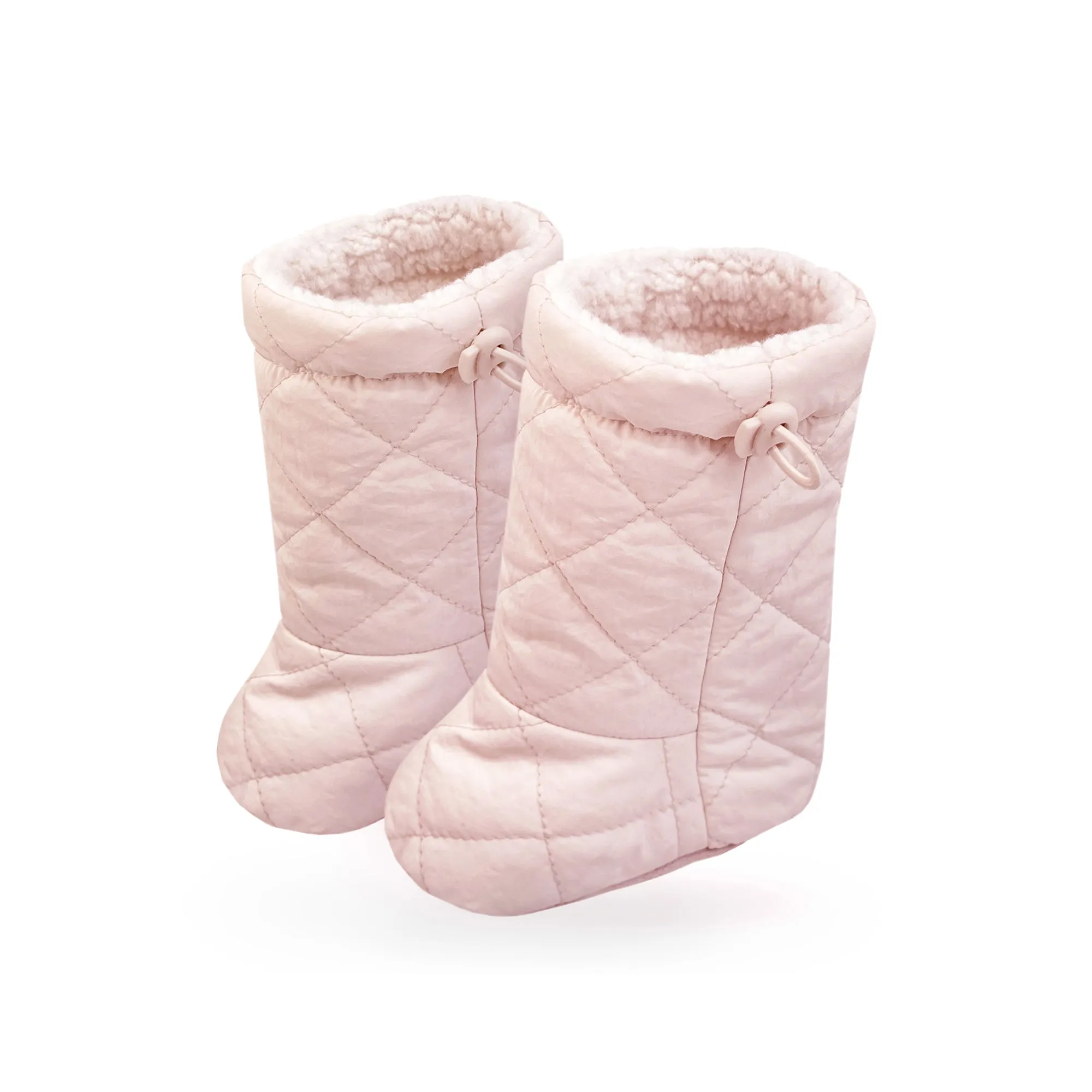 Baby Booties Toddler Sherpa Lined Non-Slip Winter Boots | Beige