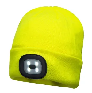 Beanie LED Head Light Yellow USB