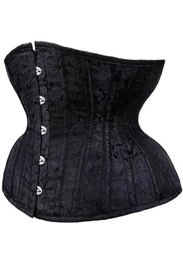 Black Brocade | UNDERBUST CORSET