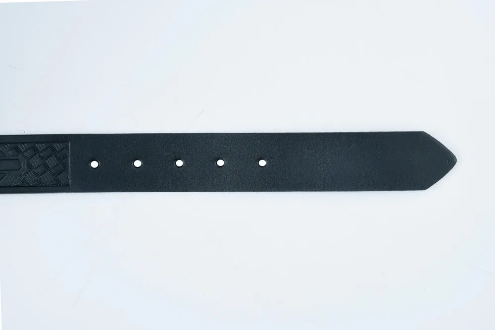 BLT Classic Black Leather Belt with Buffalo Nickel