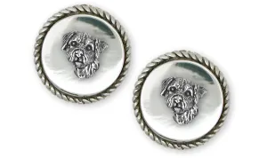 Border Terrier Jewelry Sterling Silver Handmade Border Terrier Cufflinks  BDT1H-CL