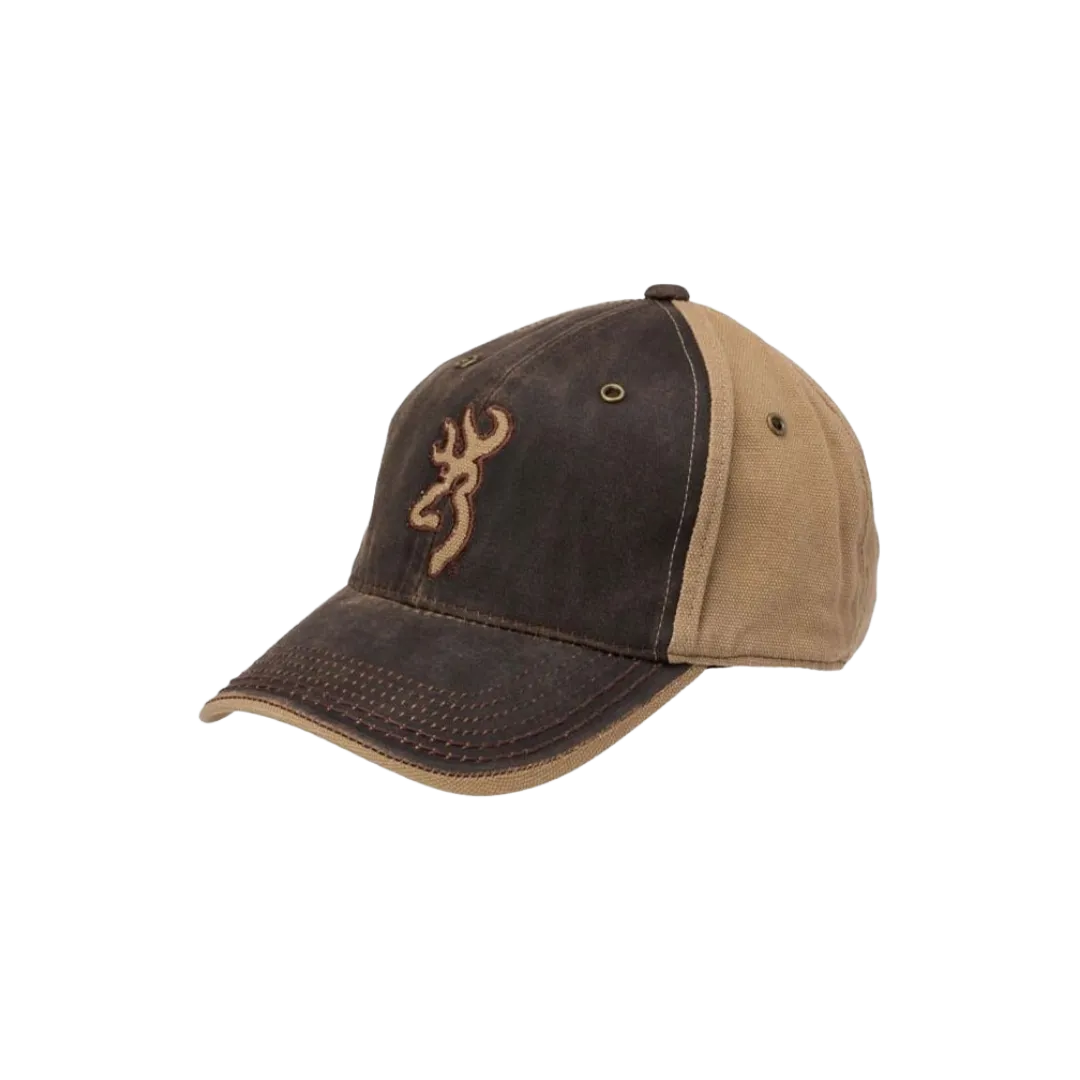 Browning Men's Denim Brown Embroidered Logo Cap