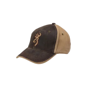 Browning Men's Denim Brown Embroidered Logo Cap