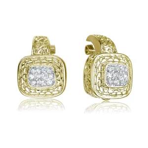 Camélia Accent Golden Earrings