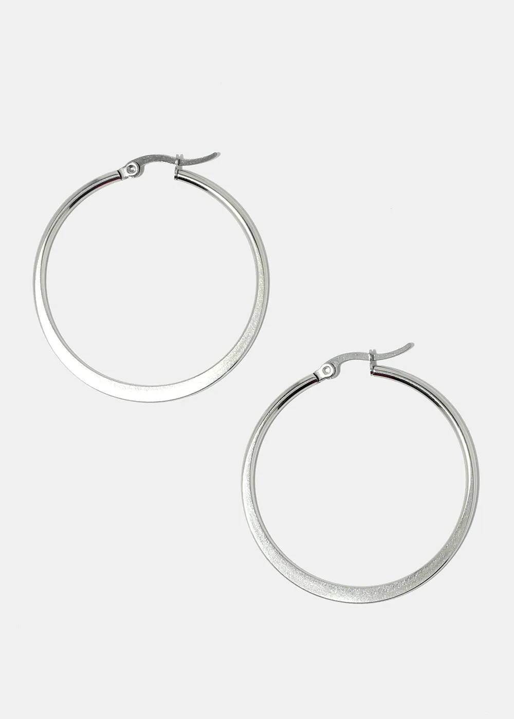 Classic Flat Hoop Earrings