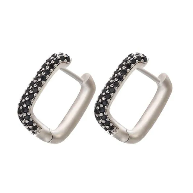 Classic Pave Hoop Earrings - 19 Colors