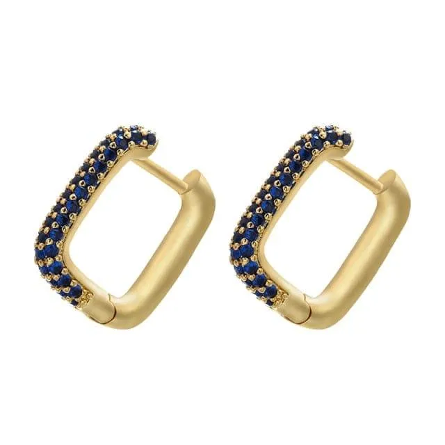 Classic Pave Hoop Earrings - 19 Colors