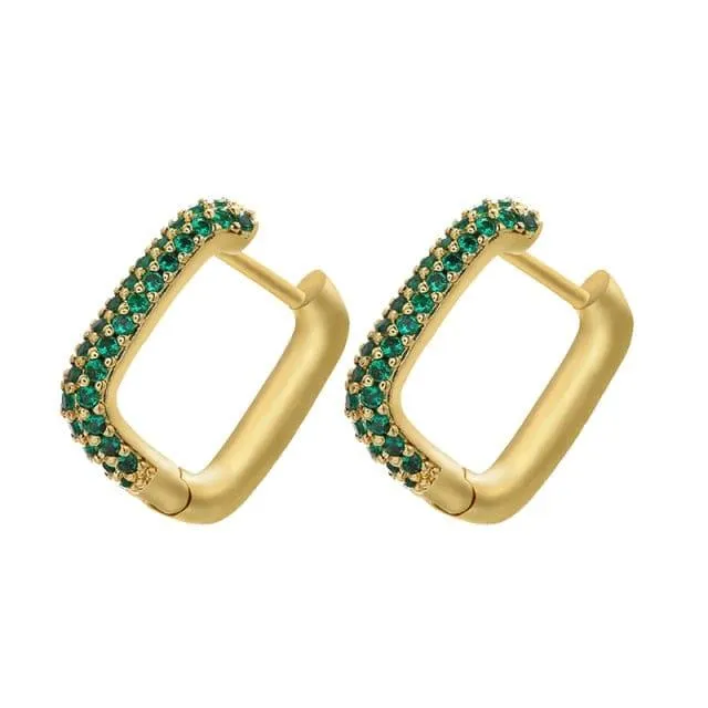 Classic Pave Hoop Earrings - 19 Colors