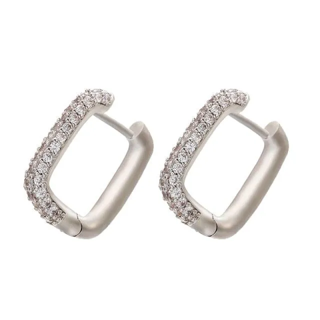 Classic Pave Hoop Earrings - 19 Colors