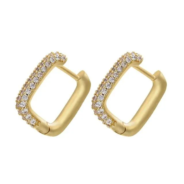 Classic Pave Hoop Earrings - 19 Colors