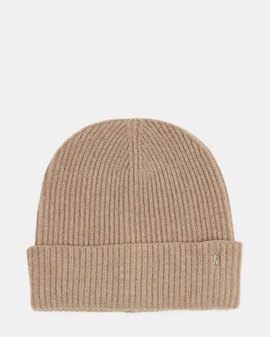 CLASSIC RIBBED KNIT BEANIE CAMEL