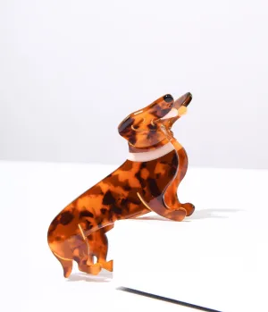 Dachshund Acrylic Hair Claw