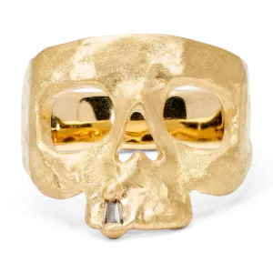 Extra Small Diamond Snaggletooth Skull Ring - Size 2.5 - 9987