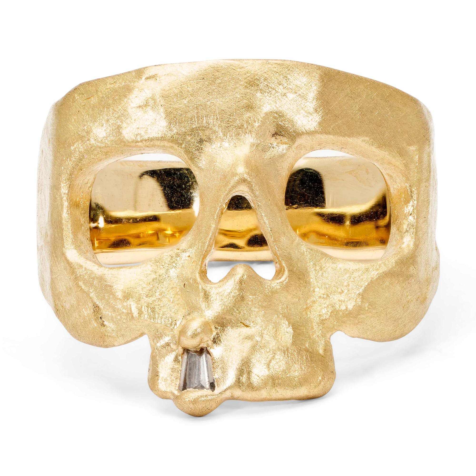 Extra Small Diamond Snaggletooth Skull Ring - Size 2.5 - 9987