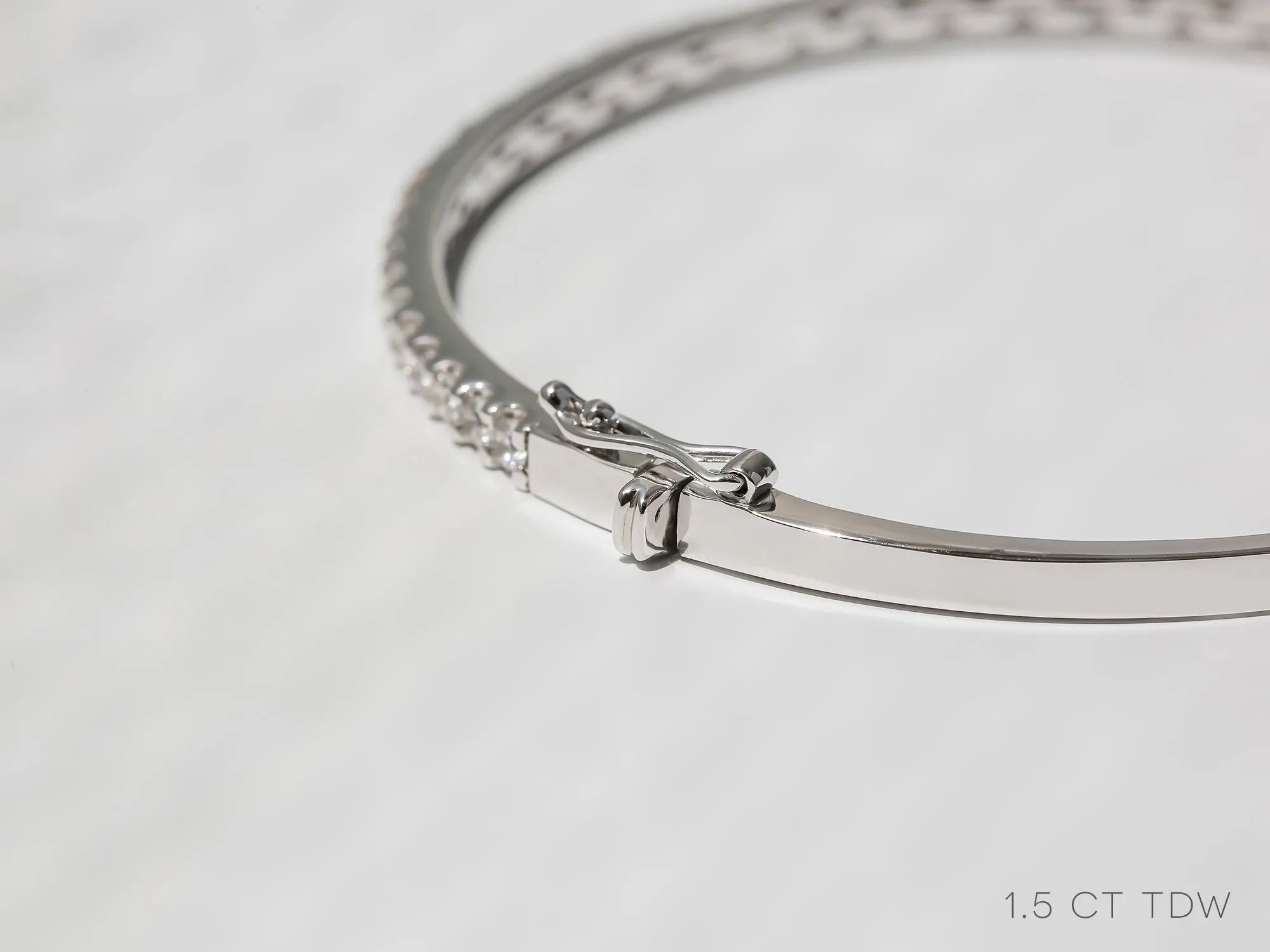 Half Eternity 7" Oval Bangles - Lab Diamonds