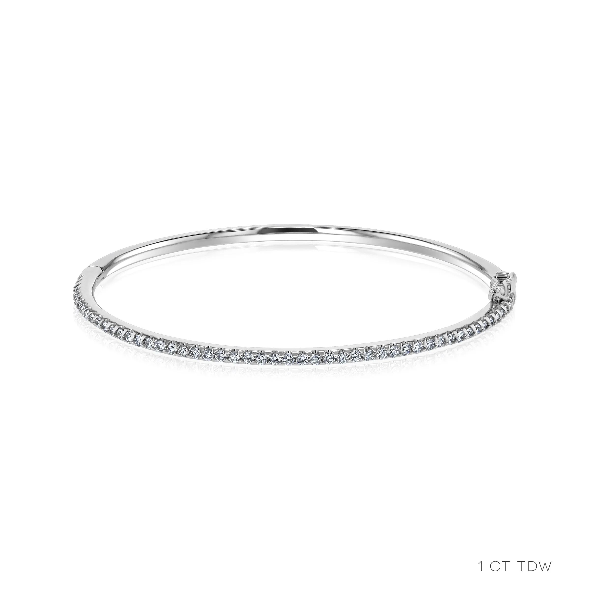 Half Eternity 7" Oval Bangles - Lab Diamonds