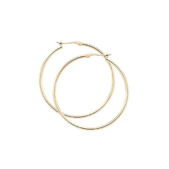 Hoop Earrings, 14Kt - 1.5 x 30MM