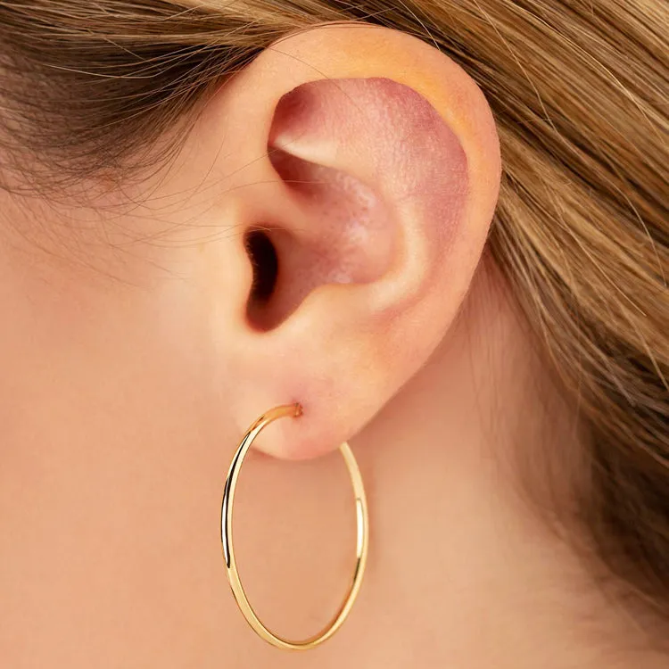 Hoop Earrings, 14Kt - 1.5 x 30MM