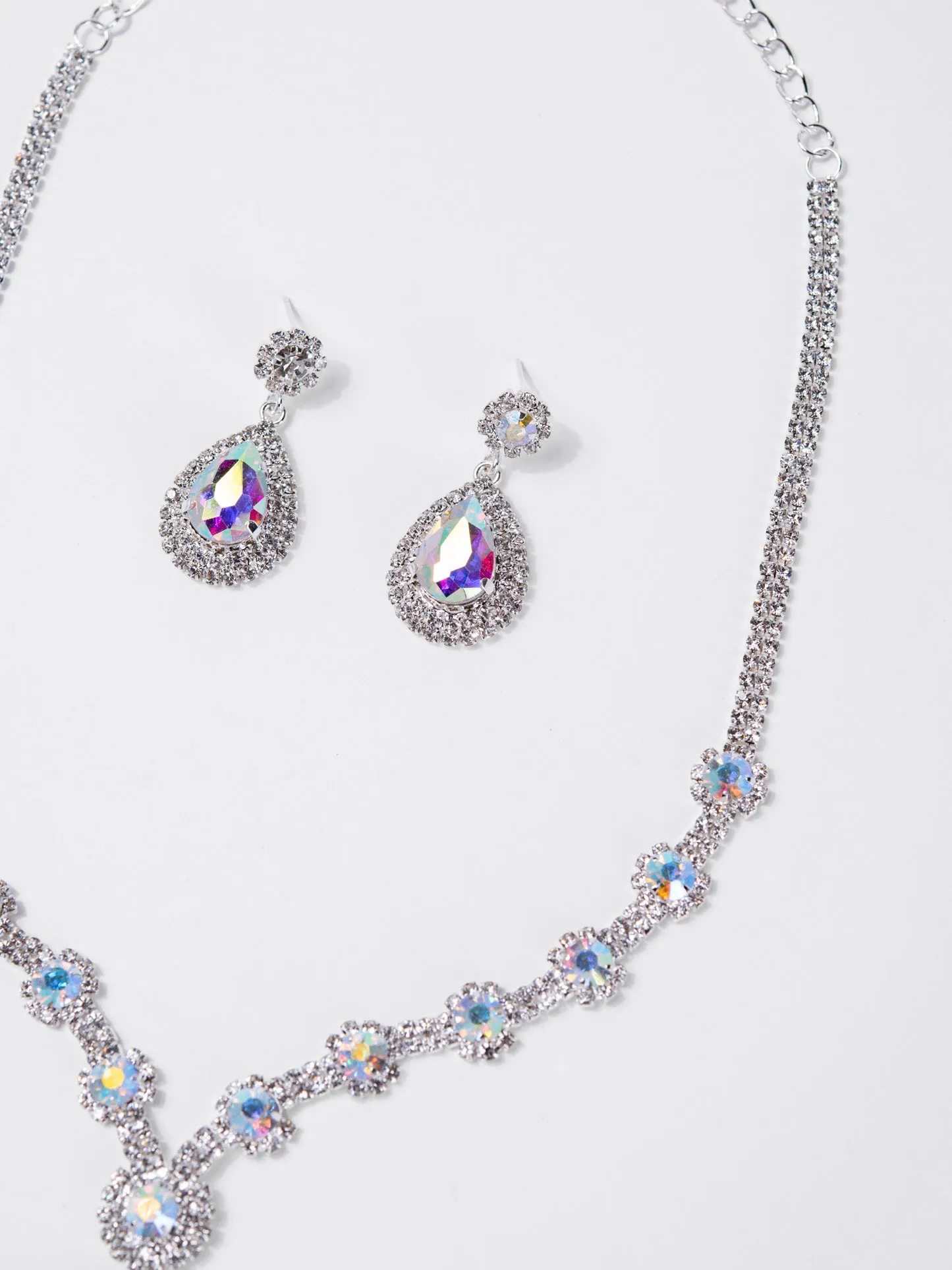 Ivy Rhinestone Statement Necklace Set