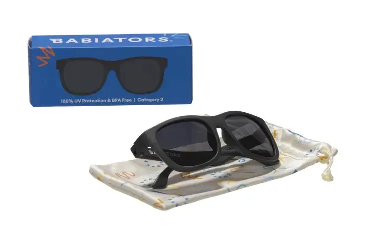 Jet Black Navigator Kids Sunglasses