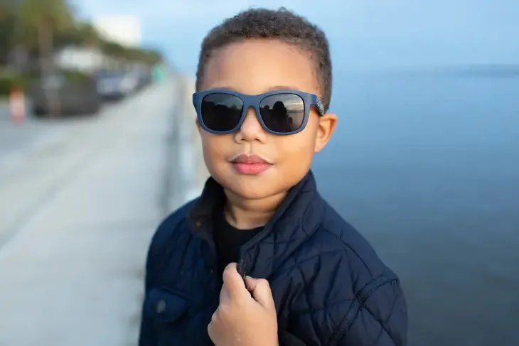 Jet Black Navigator Kids Sunglasses