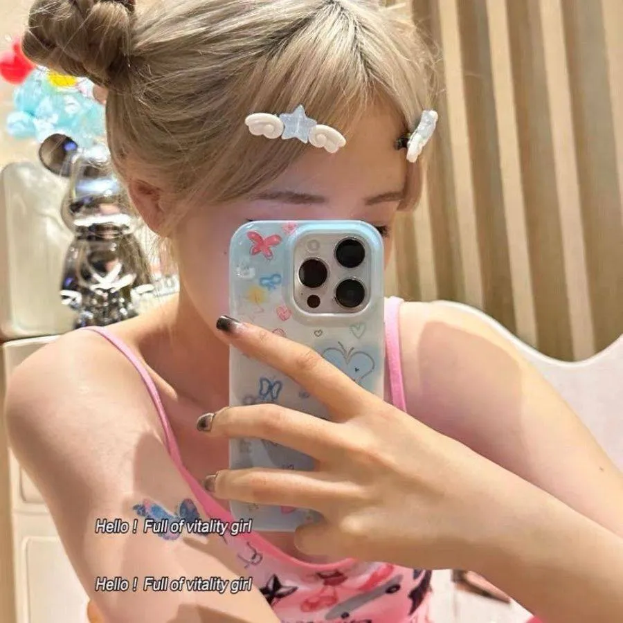 Kawaii Star Angel Wings Hair Clips Set