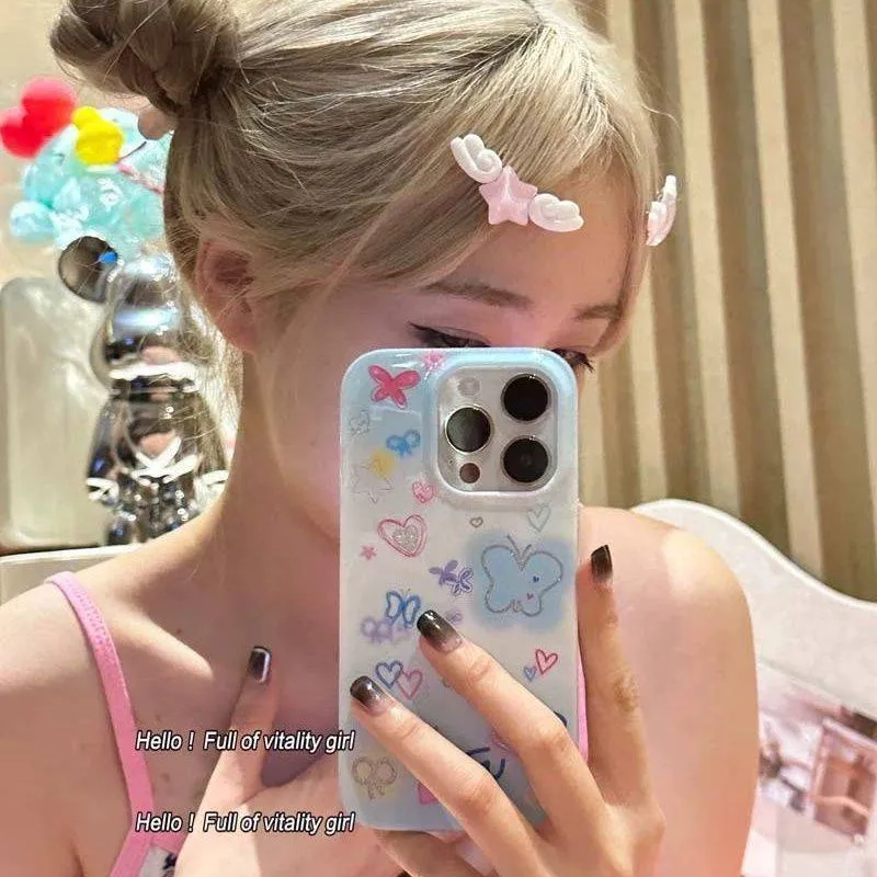 Kawaii Star Angel Wings Hair Clips Set