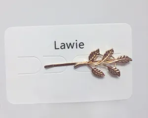 Lawie hair clips, golden leaf hair clips, metal hair clips for girls' hair, women's headdress gifts