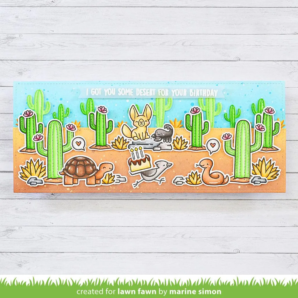 Lawn Fawn - Clear Stamps - Critters In The Desert