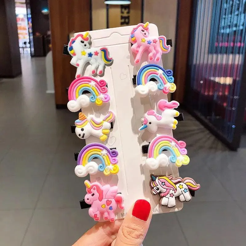 Magical Unicorn Hair Clips: Cute Ice Cream Designs for Girls