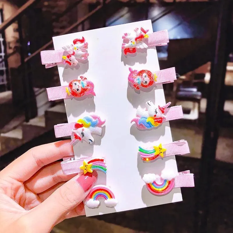 Magical Unicorn Hair Clips: Cute Ice Cream Designs for Girls