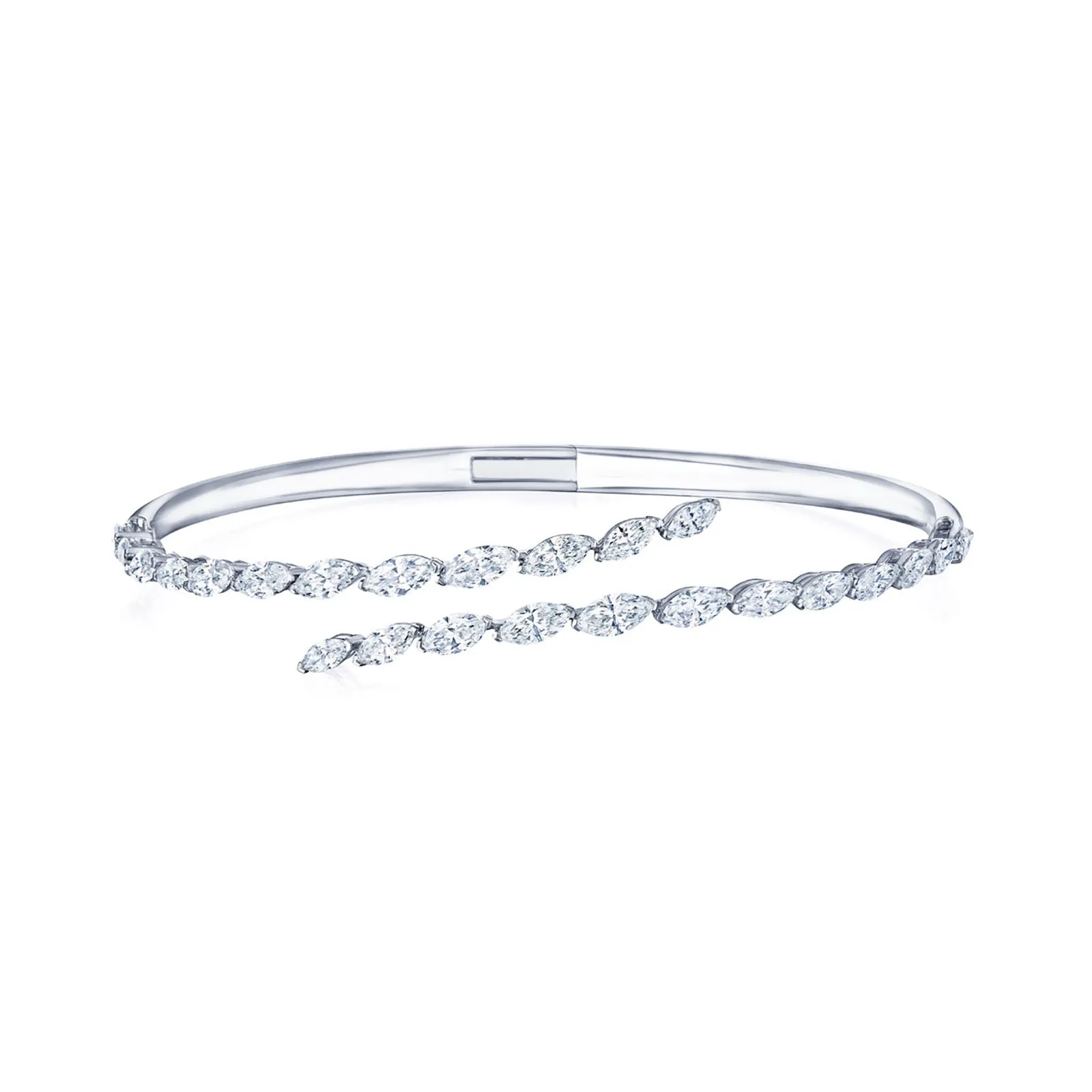 Marquise Diamond Crossover Bangle