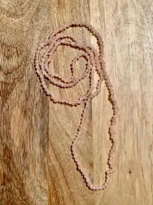 Mini Rose Quartz Bead Necklace