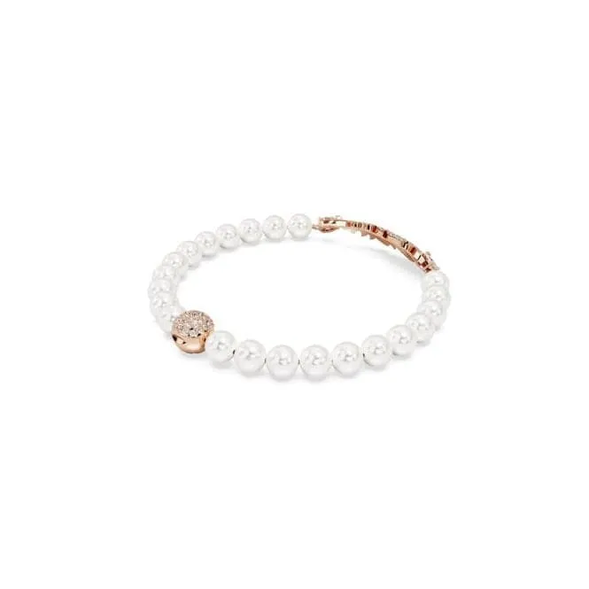 Nice White Rose Gold-tone Plated Feather Bracelet