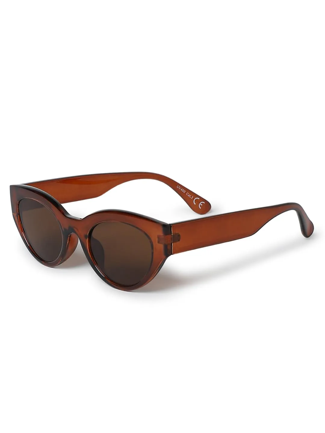 ONLY Women Solid PolyCarbonate Brown Sunglasses