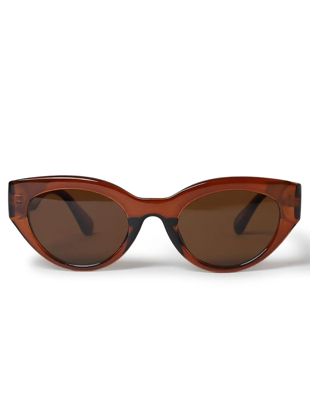 ONLY Women Solid PolyCarbonate Brown Sunglasses