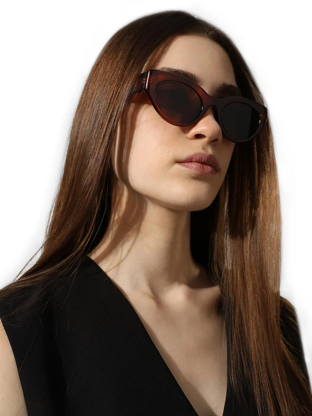 ONLY Women Solid PolyCarbonate Brown Sunglasses