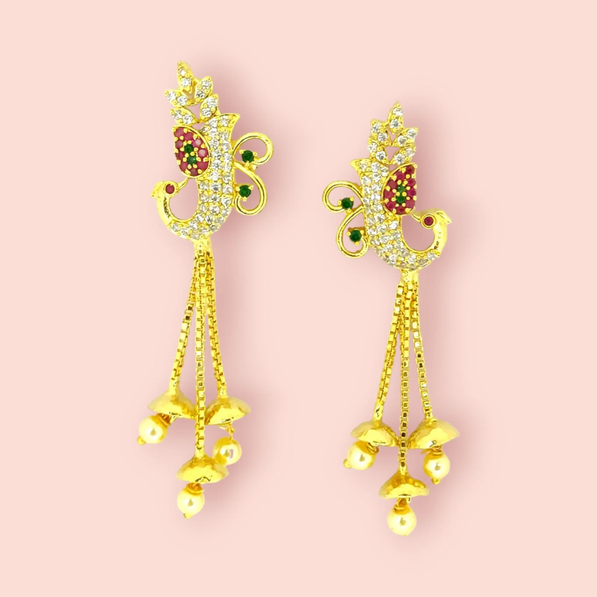 Opulent Garnet Elegance Earrings