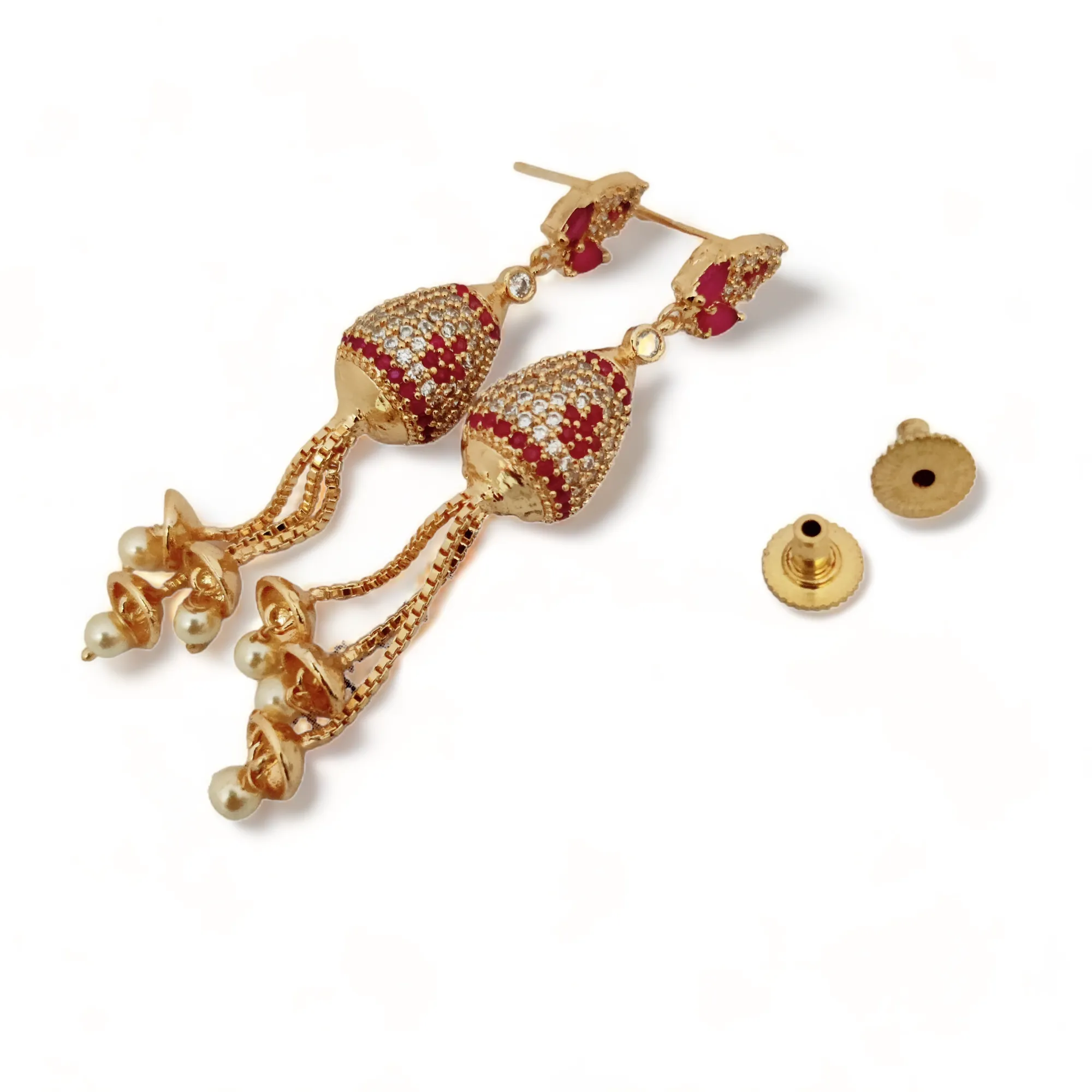 Opulent Ruby Elegance Earrings